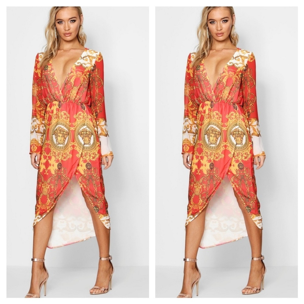 BRAND NEW midi wrap dress